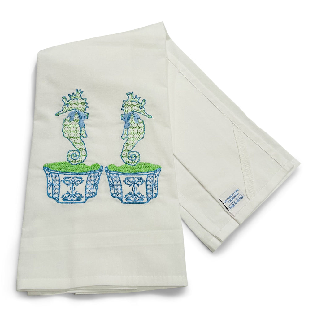 Pair of Fishtail Seahorses on white
