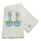 Pair of Fishtail Seahorses on white