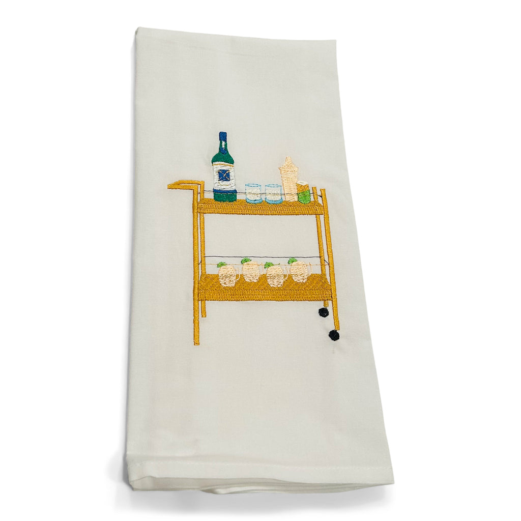 Moscow Mule Bar Cart on white