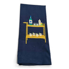 Moscow Mule Bar Cart on navy