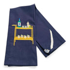 Moscow Mule Bar Cart on navy