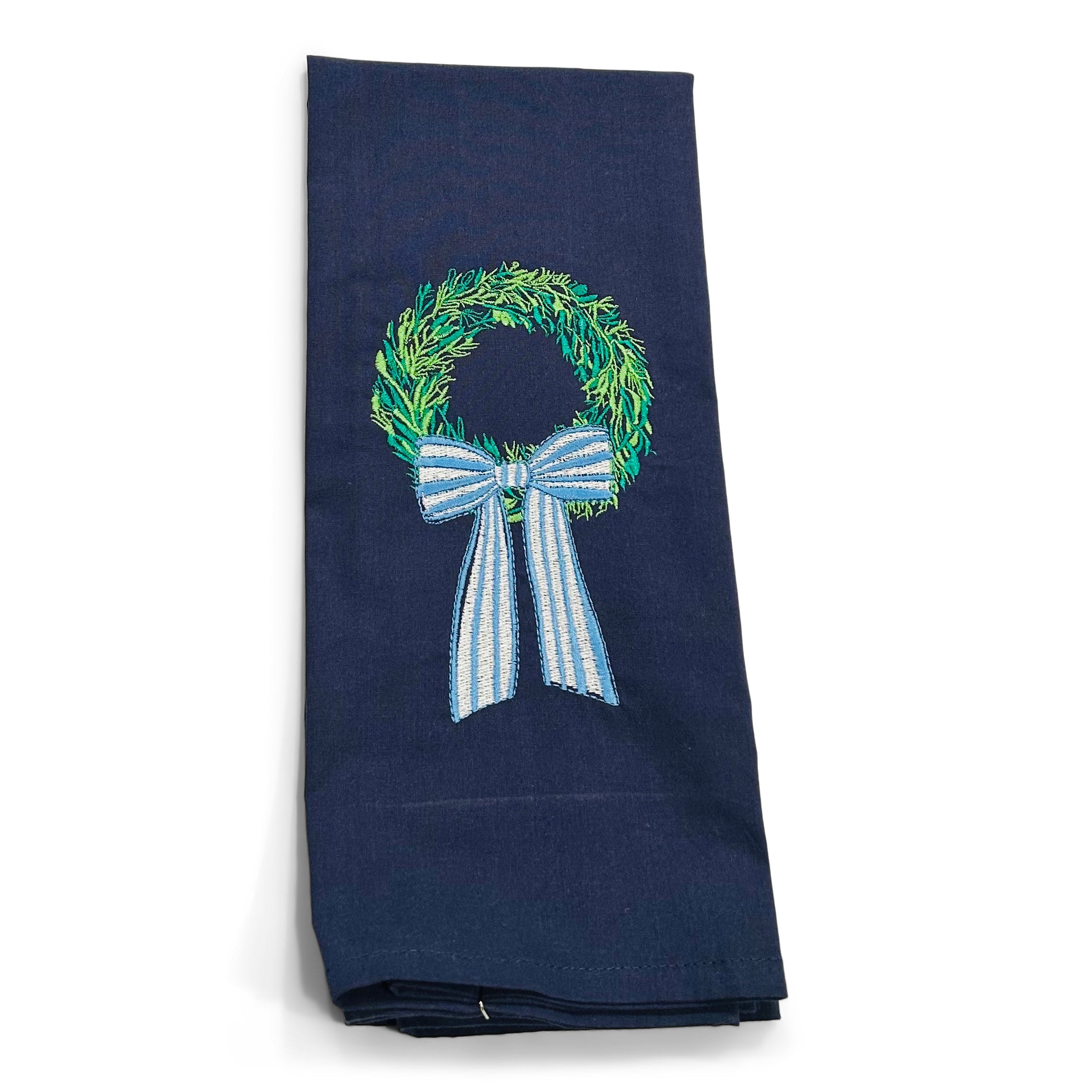 Preppy Spring Wreath on navy