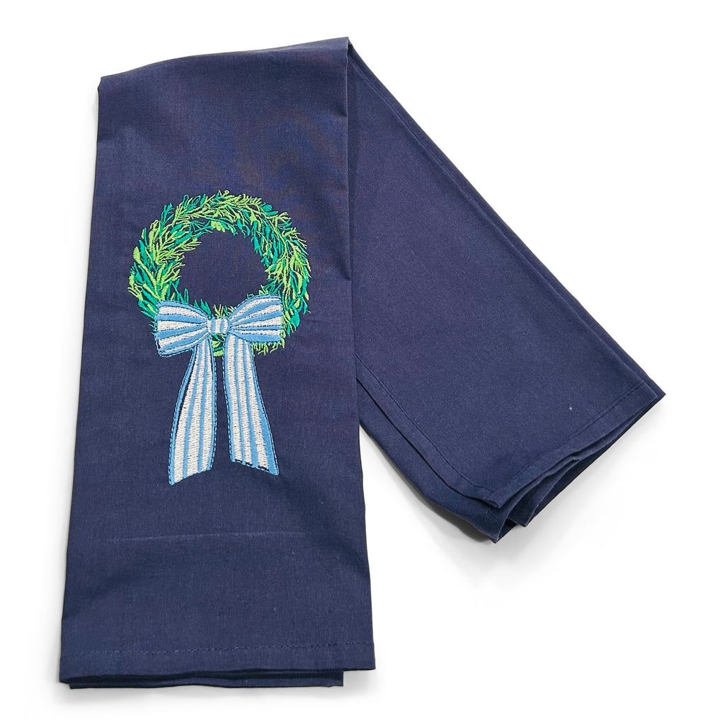 Preppy Spring Wreath on navy