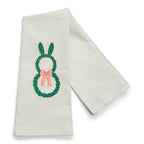 Topiary Bunny Shape with Pink Bow on white