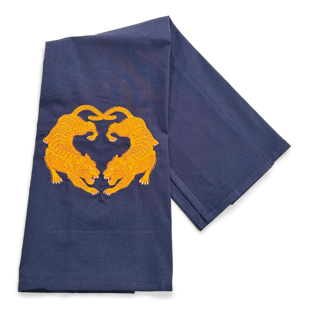 Twin Tigers Orange on navy