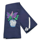 Lilacs in Blue Planter on navy