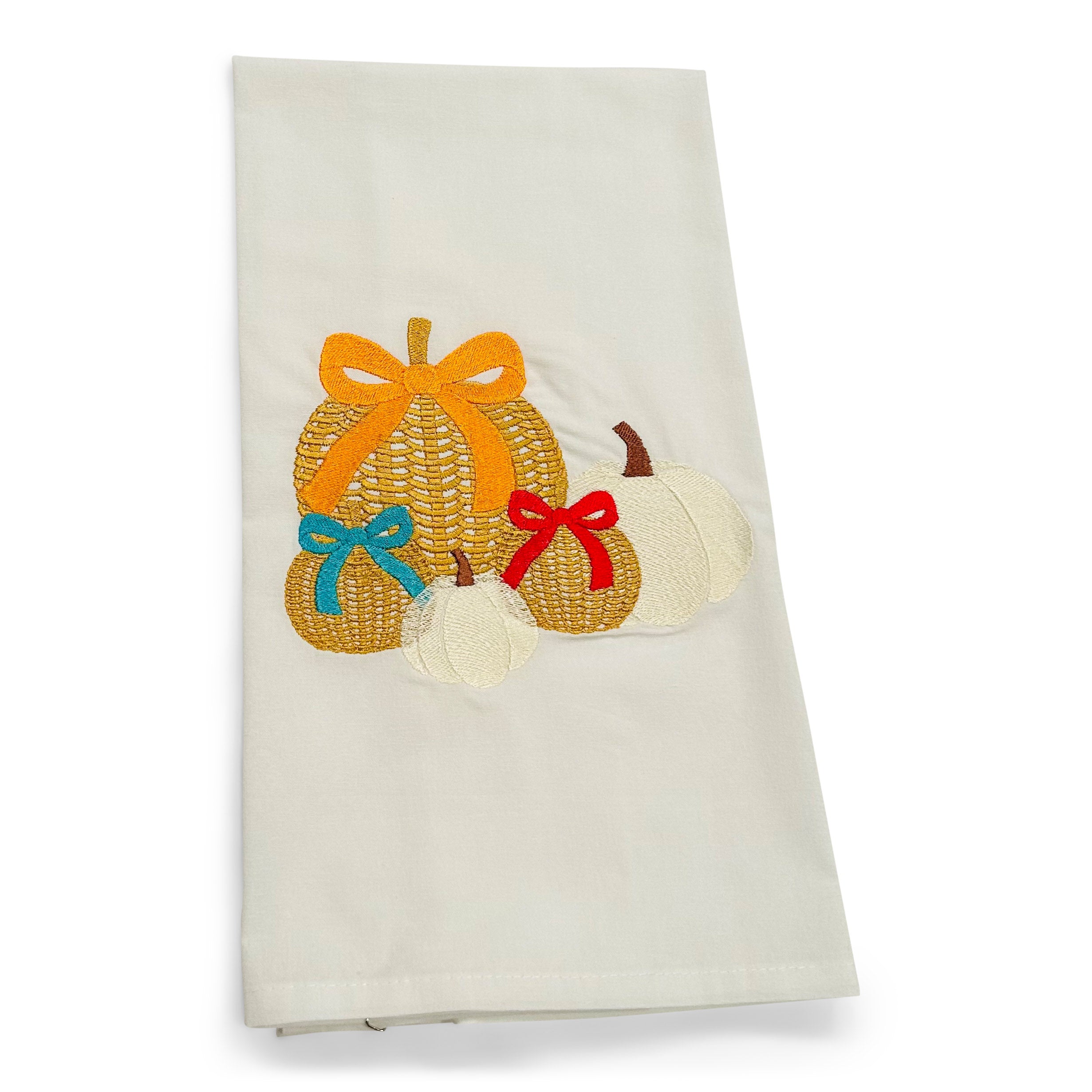 White Pumpkins and Wicker Pumpkins on white