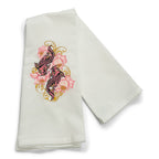 Koi Fish with Flowers - Black with Pink