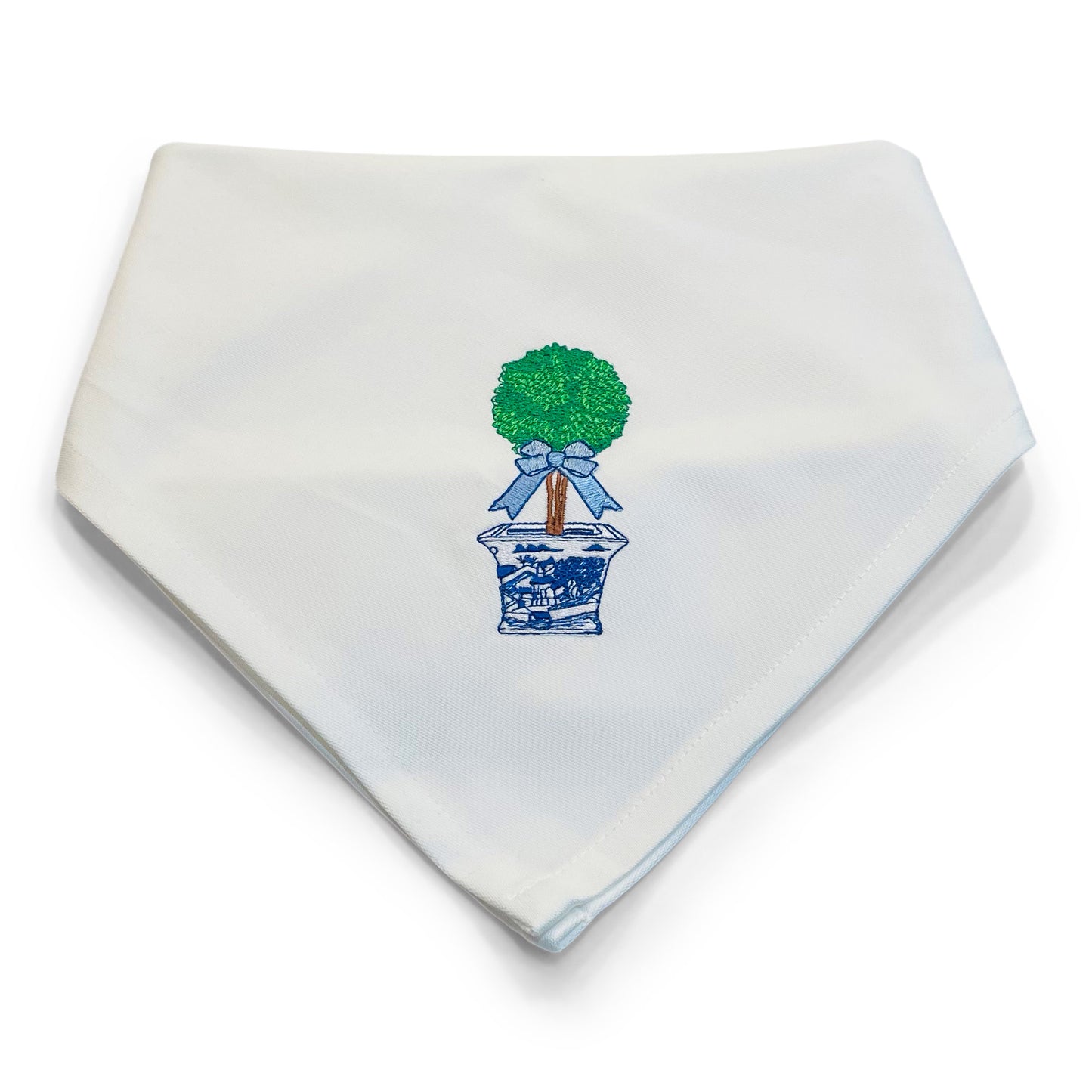 Napkin - Single - Topiary with Blue Bow