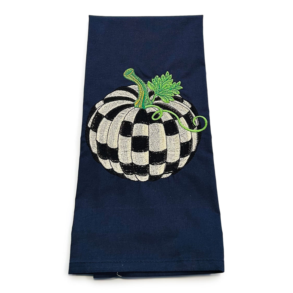 Harlequin Pumpkin on navy