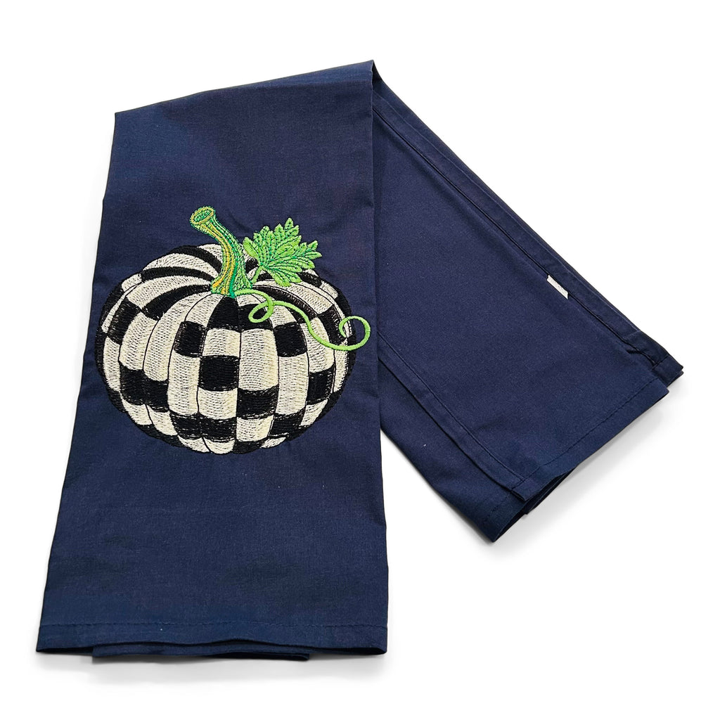 Harlequin Pumpkin on navy