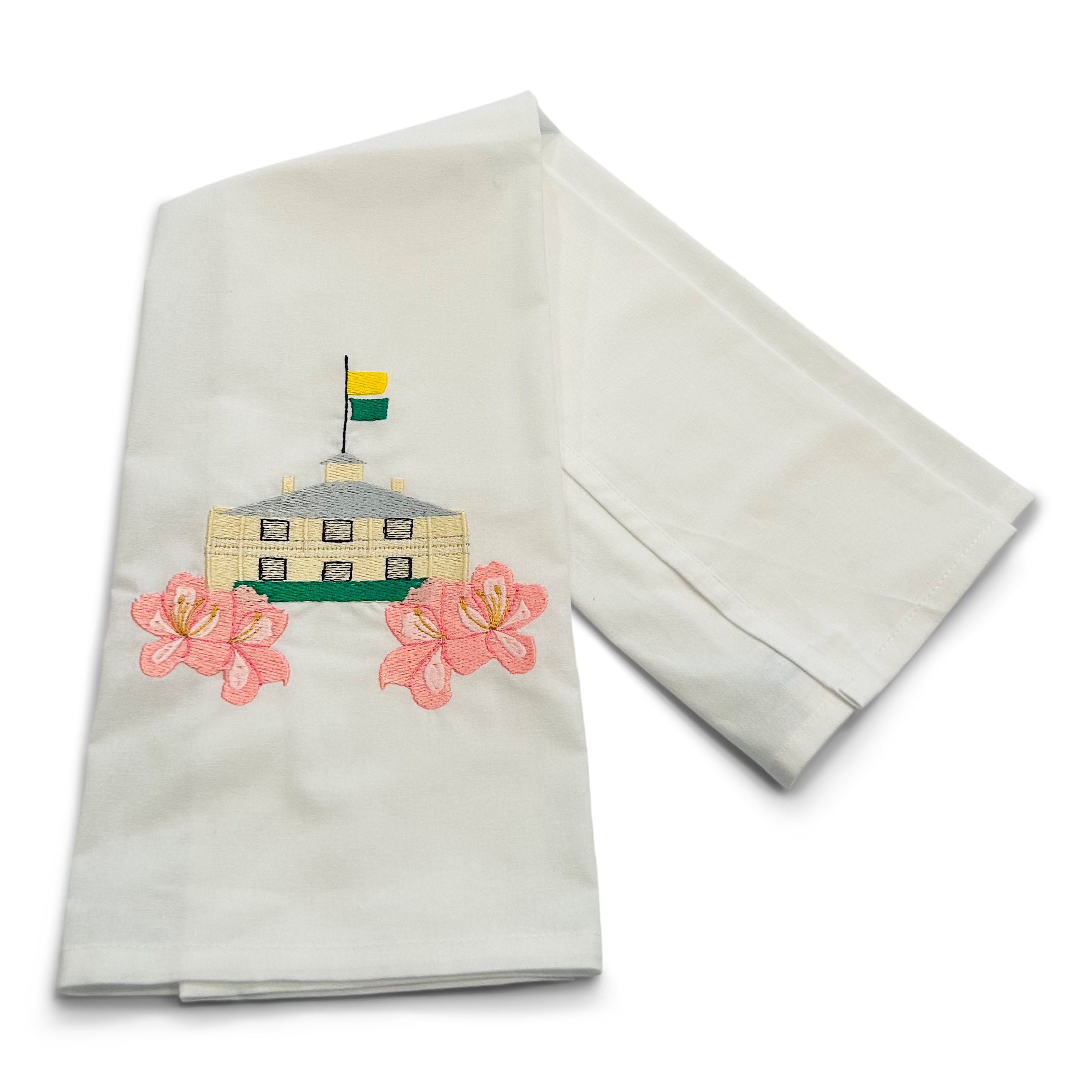 Masterful Clubhouse with Azaleas on white
