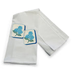 Mahjong Tiles with Hydrangea Designs on white