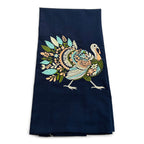 Floral Turkey on navy