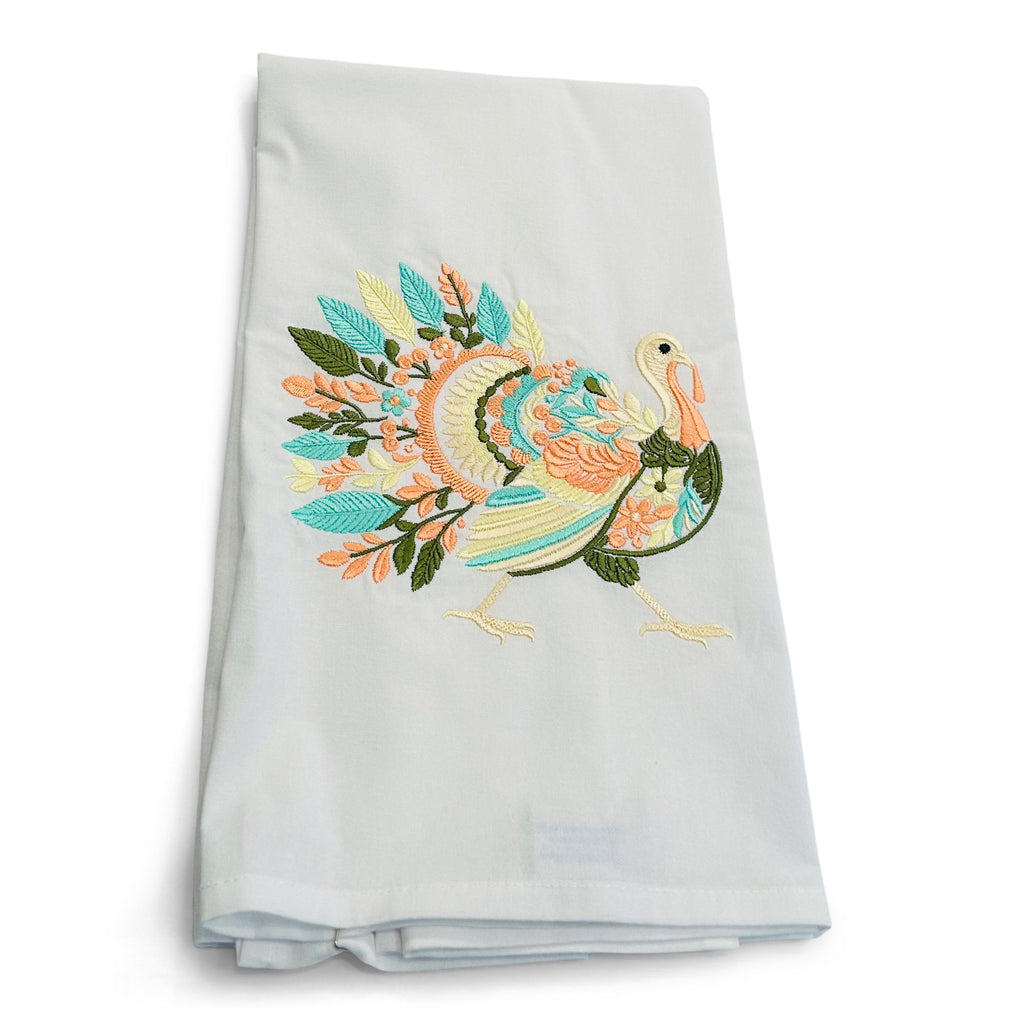 Floral Turkey on white