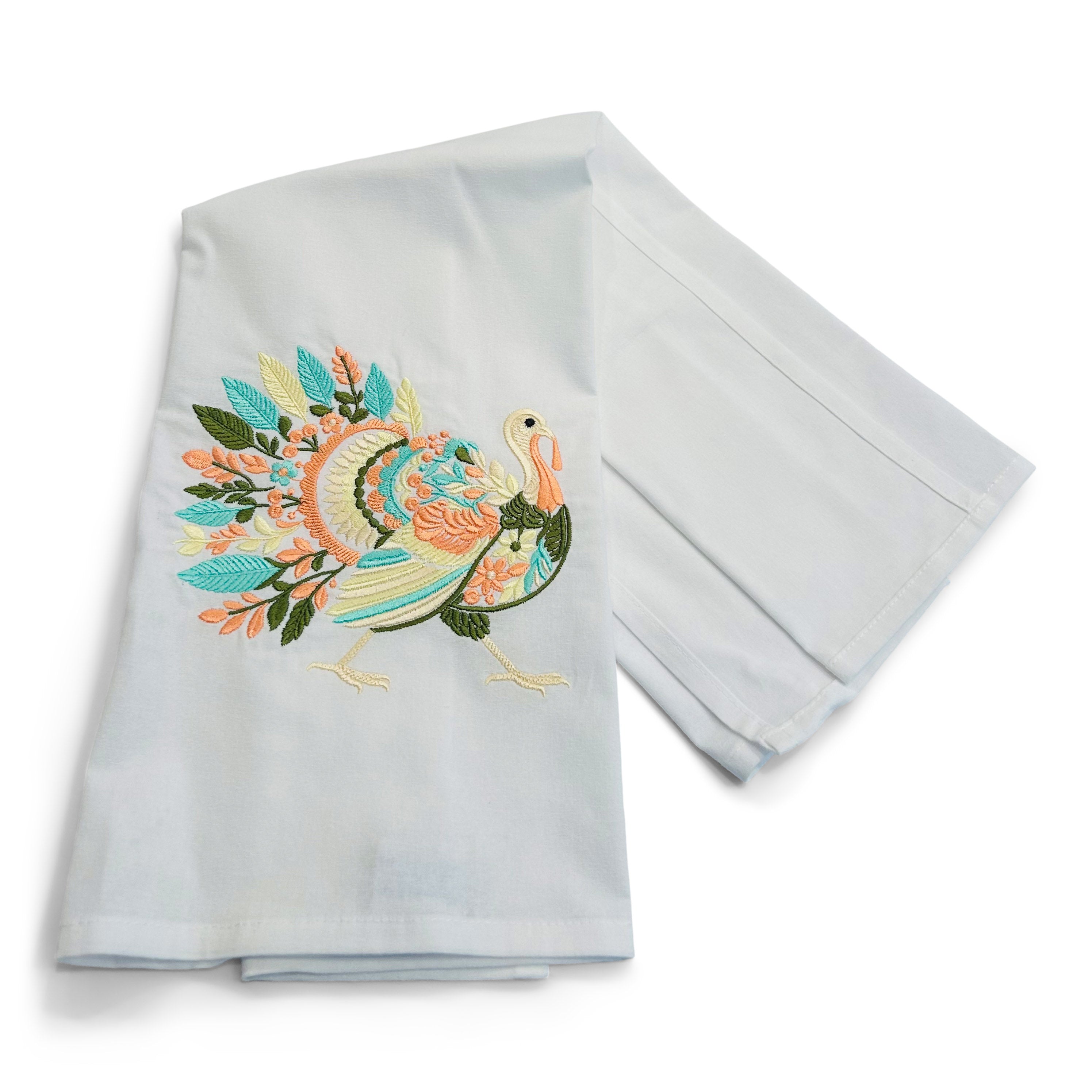 Floral Turkey on white