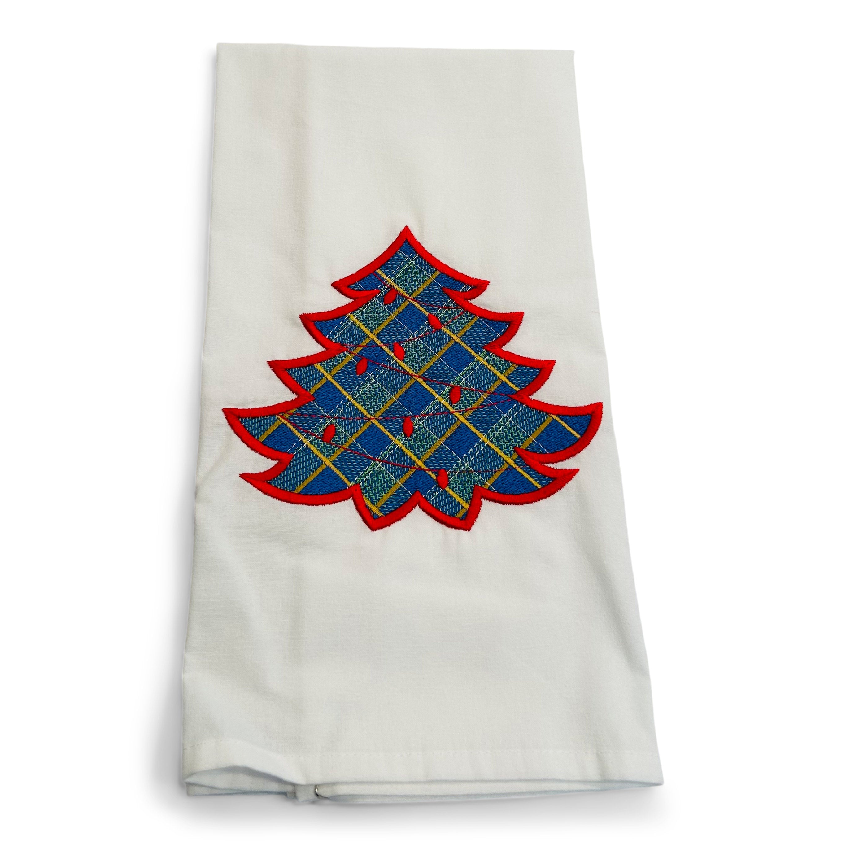 Tartan Tree with Red Border