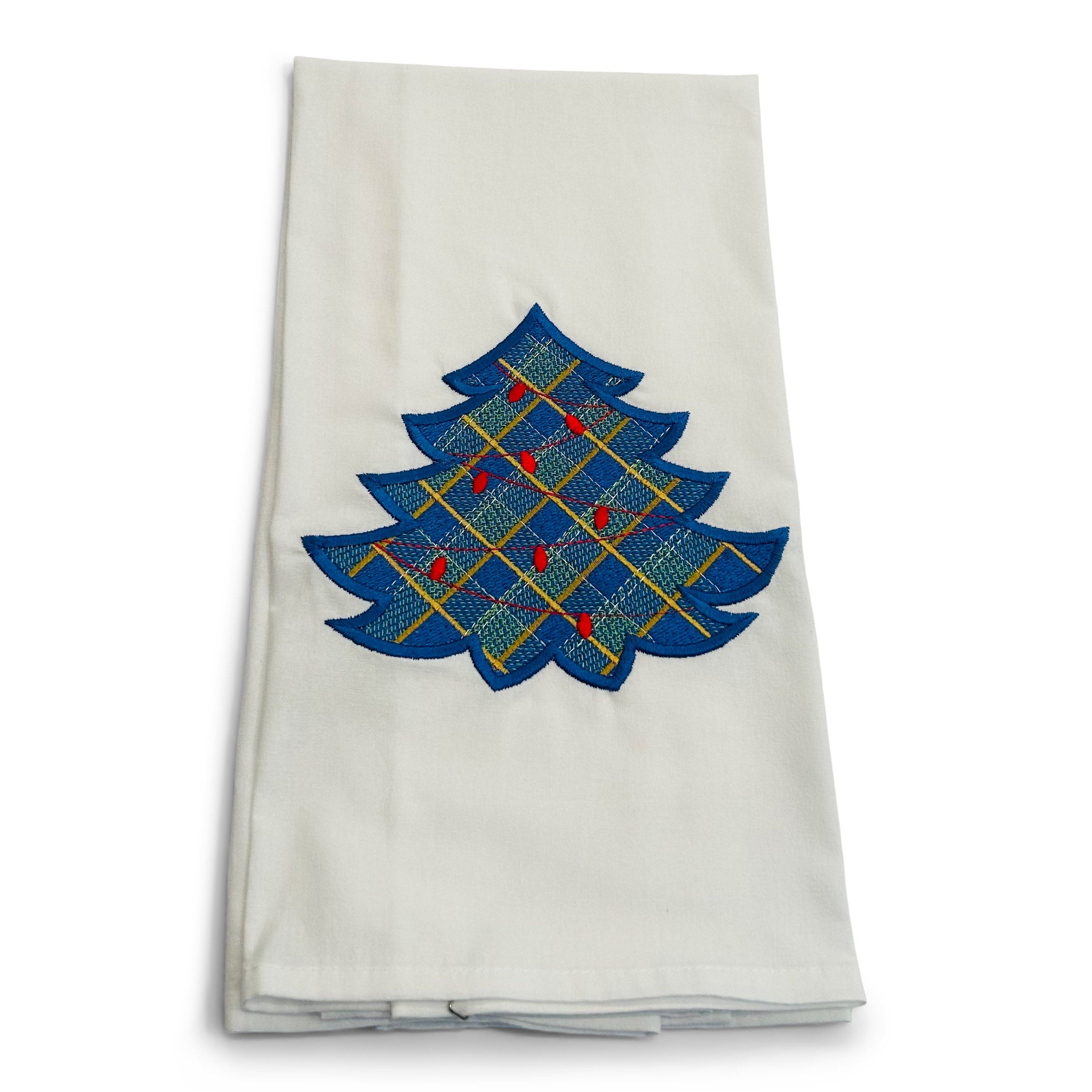 Tartan Tree with Blue Border