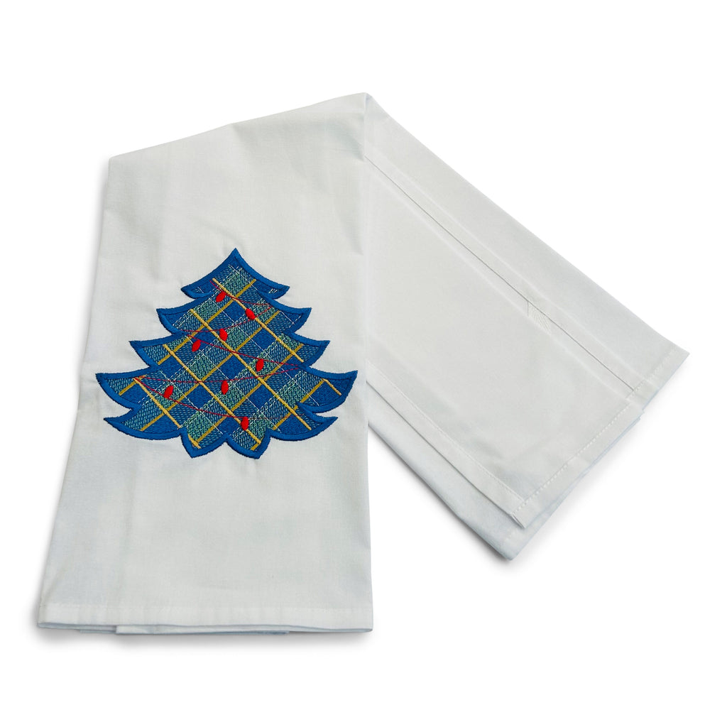 Tartan Tree with Blue Border