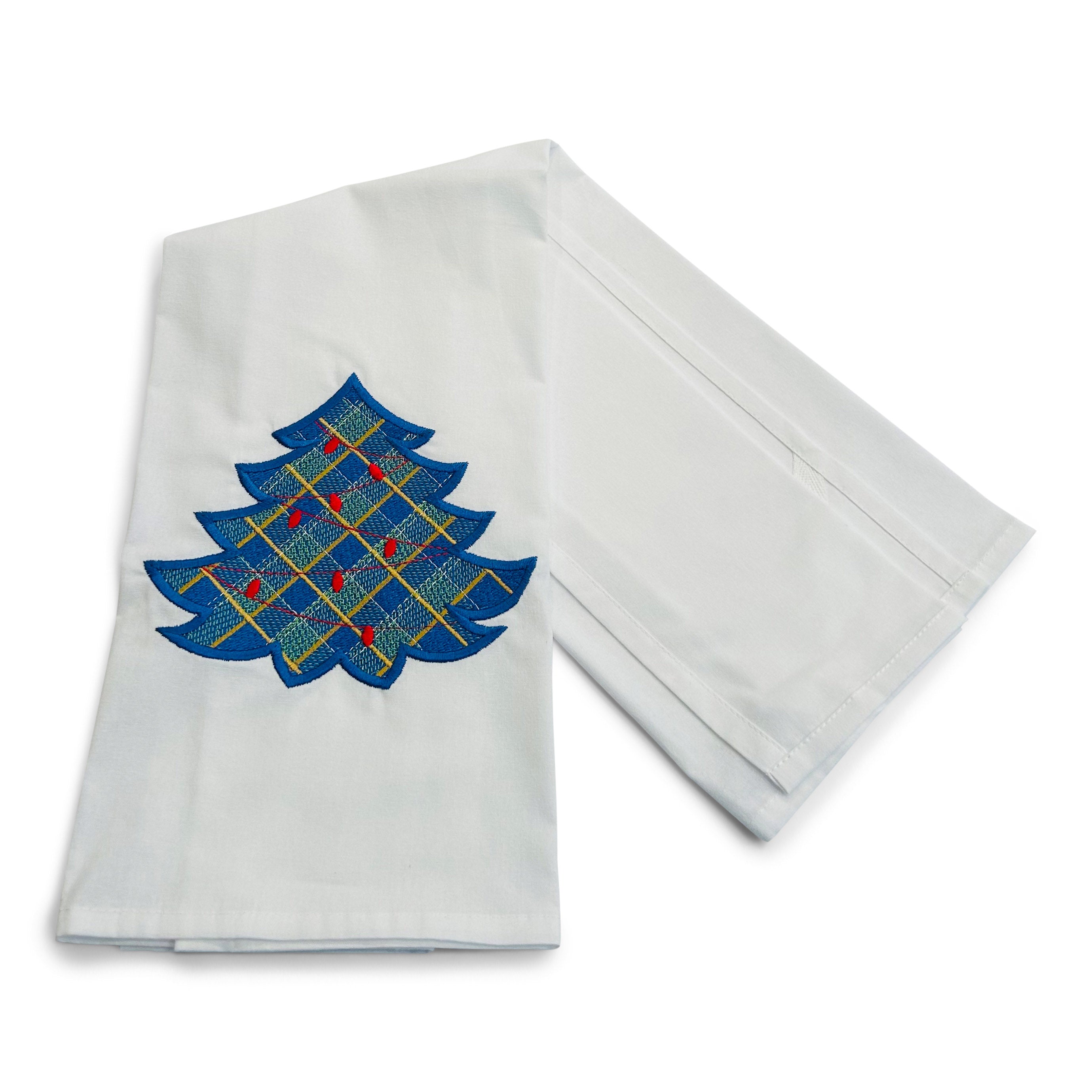 Tartan Tree with Blue Border
