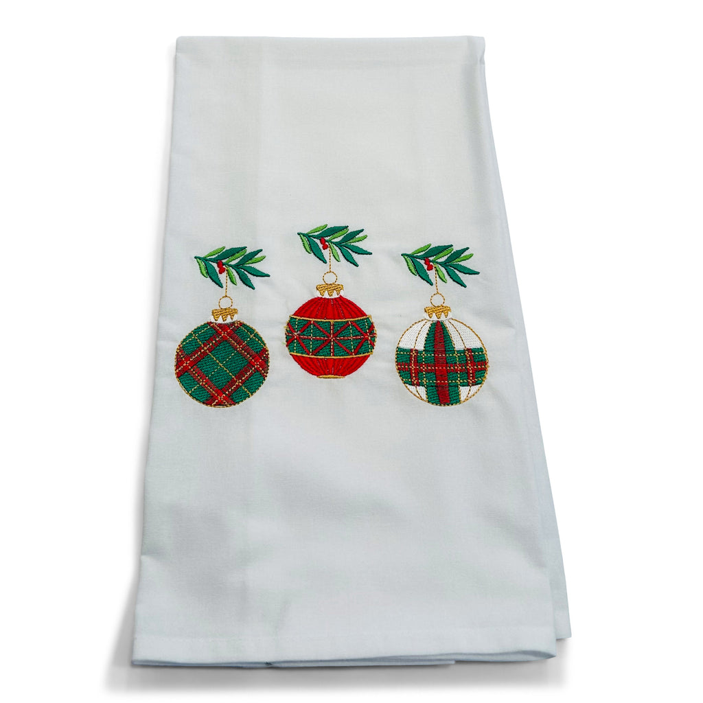 Three Smocked Ornaments on white