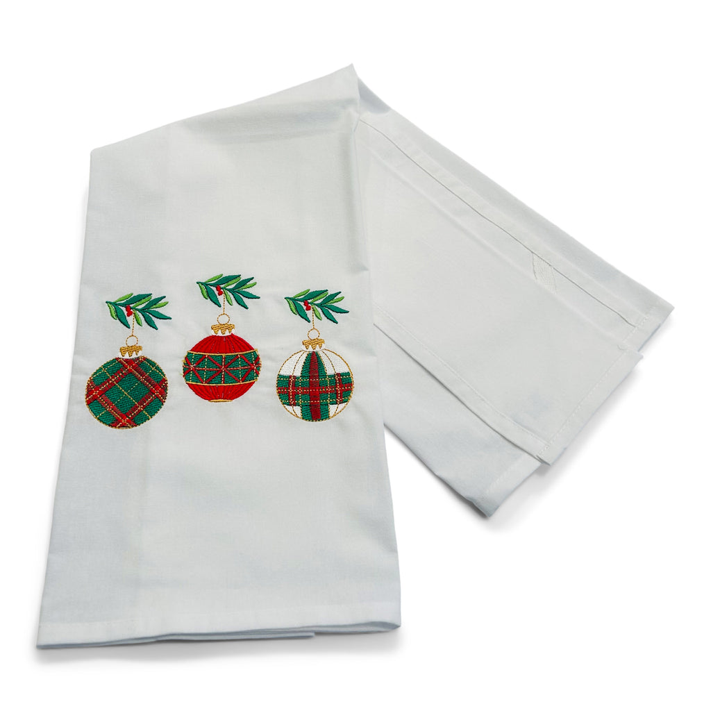 Three Smocked Ornaments on white