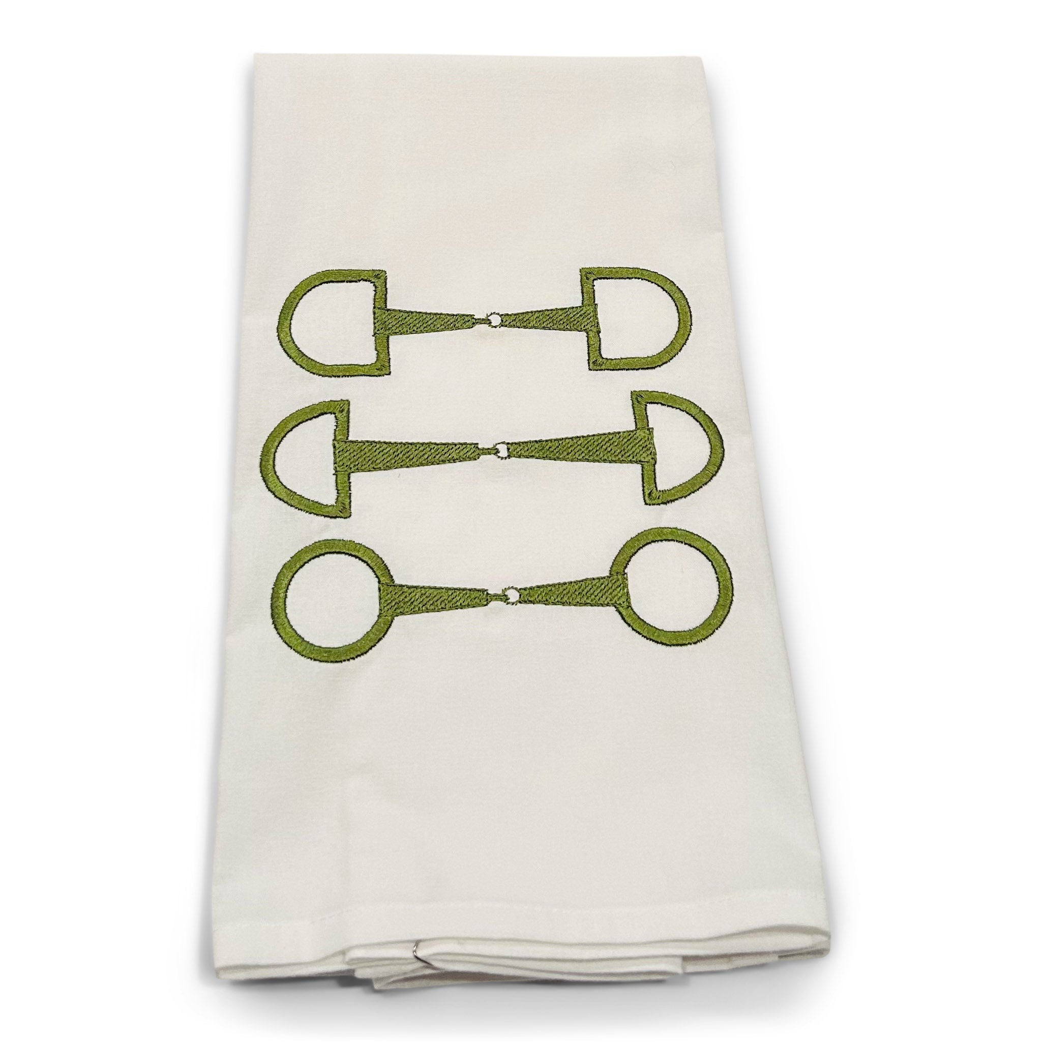 Horse Bits - Green on white