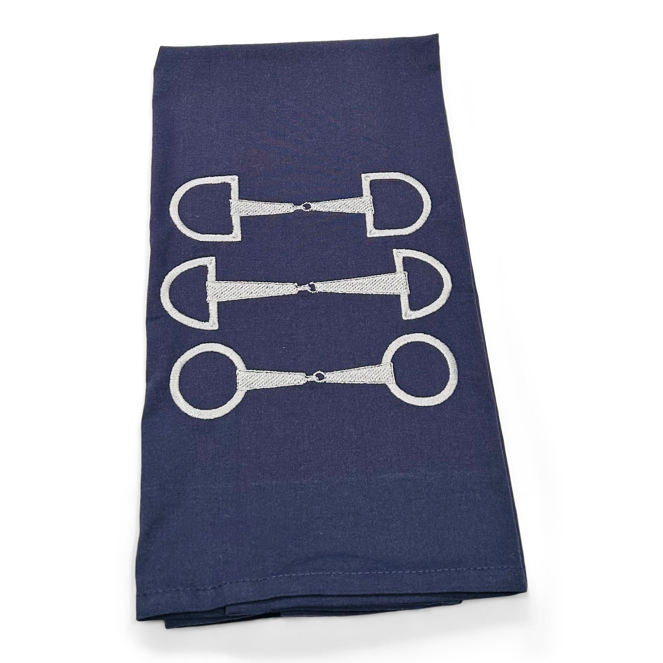 Horse Bits - Silver on navy