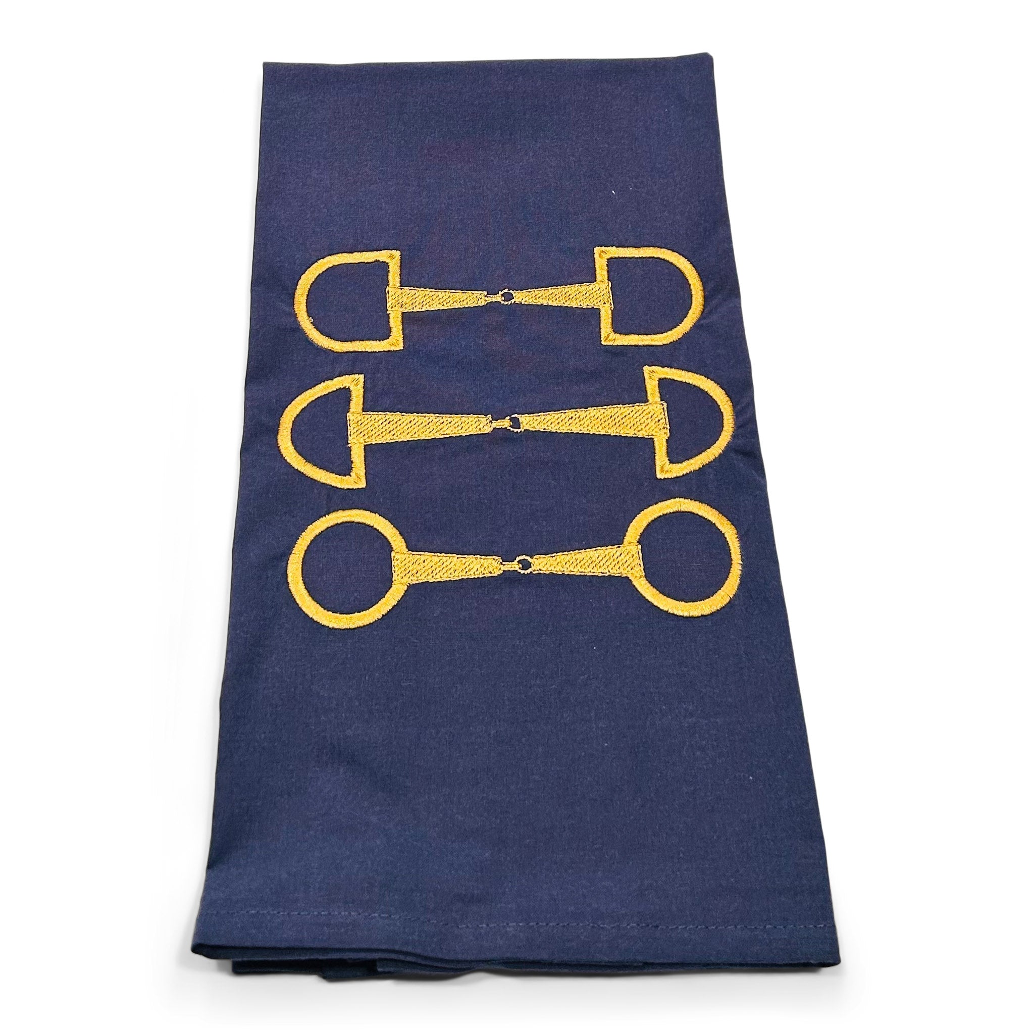 Horse Bits - Gold on navy