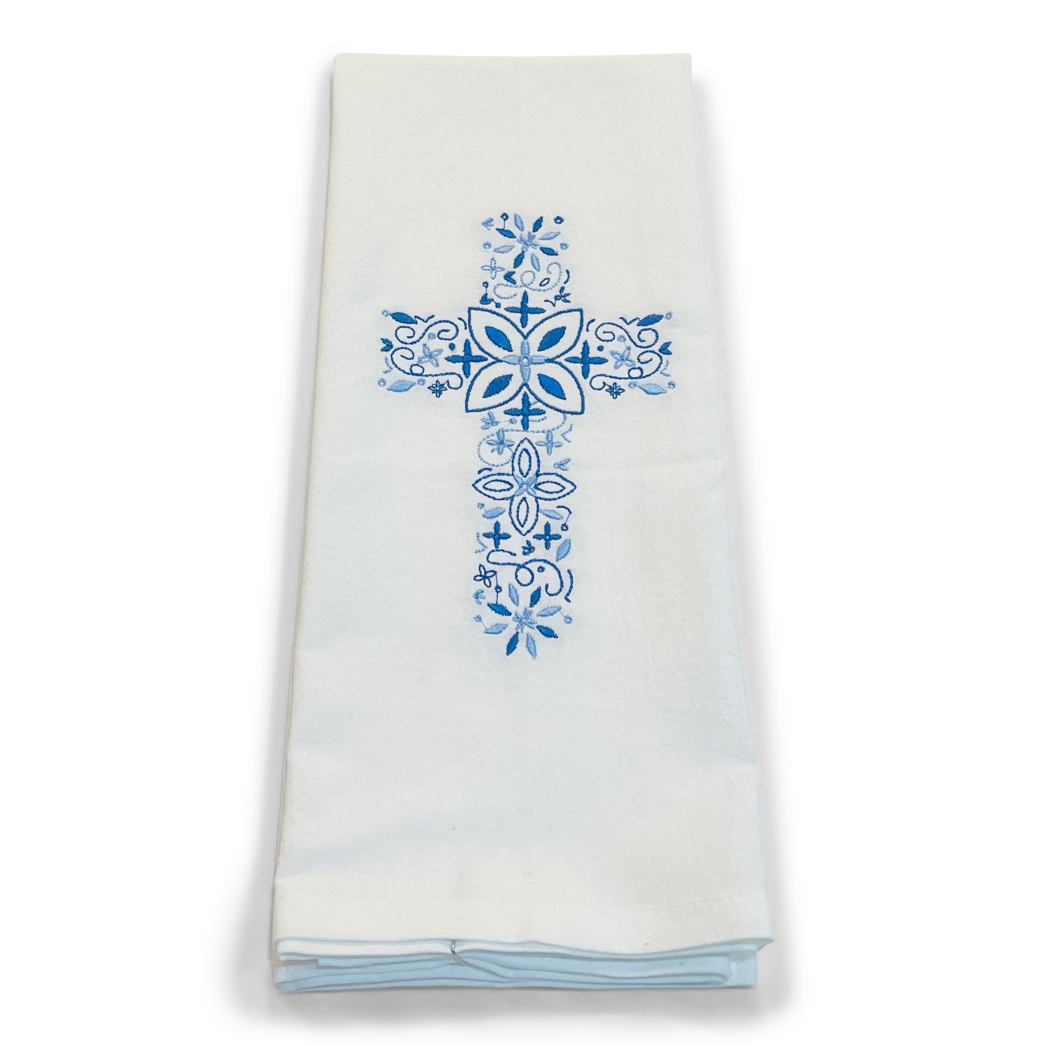 Blue Floral Cross
