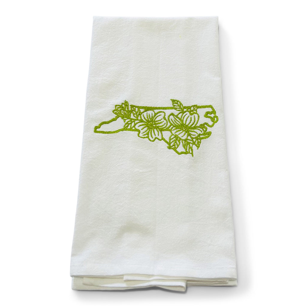 NC Local State with Dogwood Design