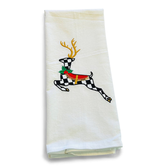 Harlequin Reindeer Towel