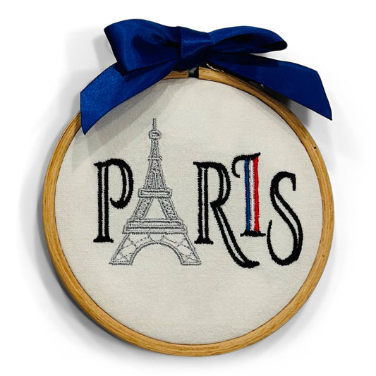 Ornament - Paris Name with Eiffel Tower