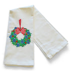 Chinoiserie Wreath with Ginger Jar Ornaments - Red Bow