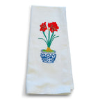 Amaryllis in Chinoiserie Planter Towel