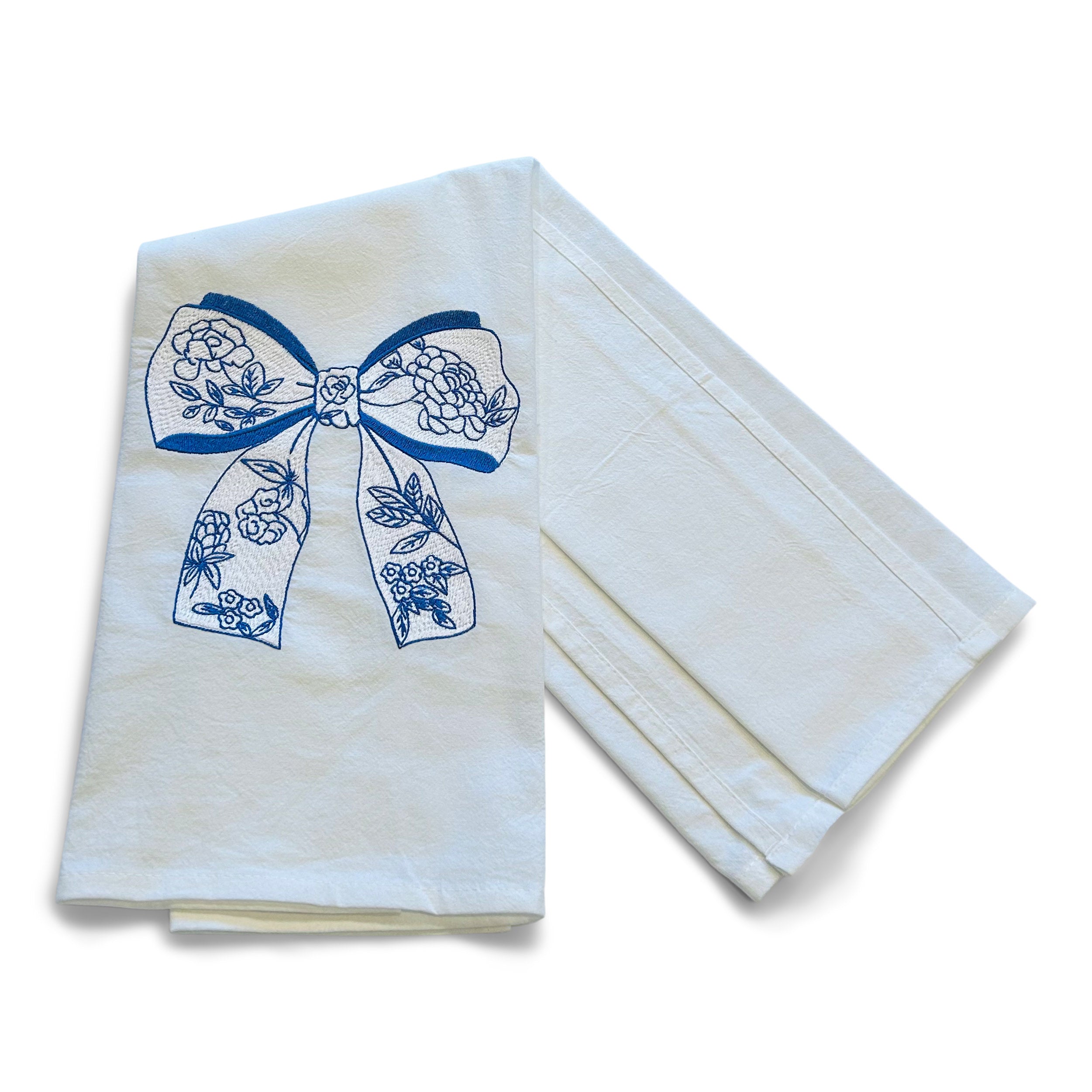 Chinoiserie Big Blue Bow Towel