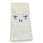 Pair of White Bunnies with Blue Egg