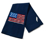 Wavy Flag Patriotic on navy