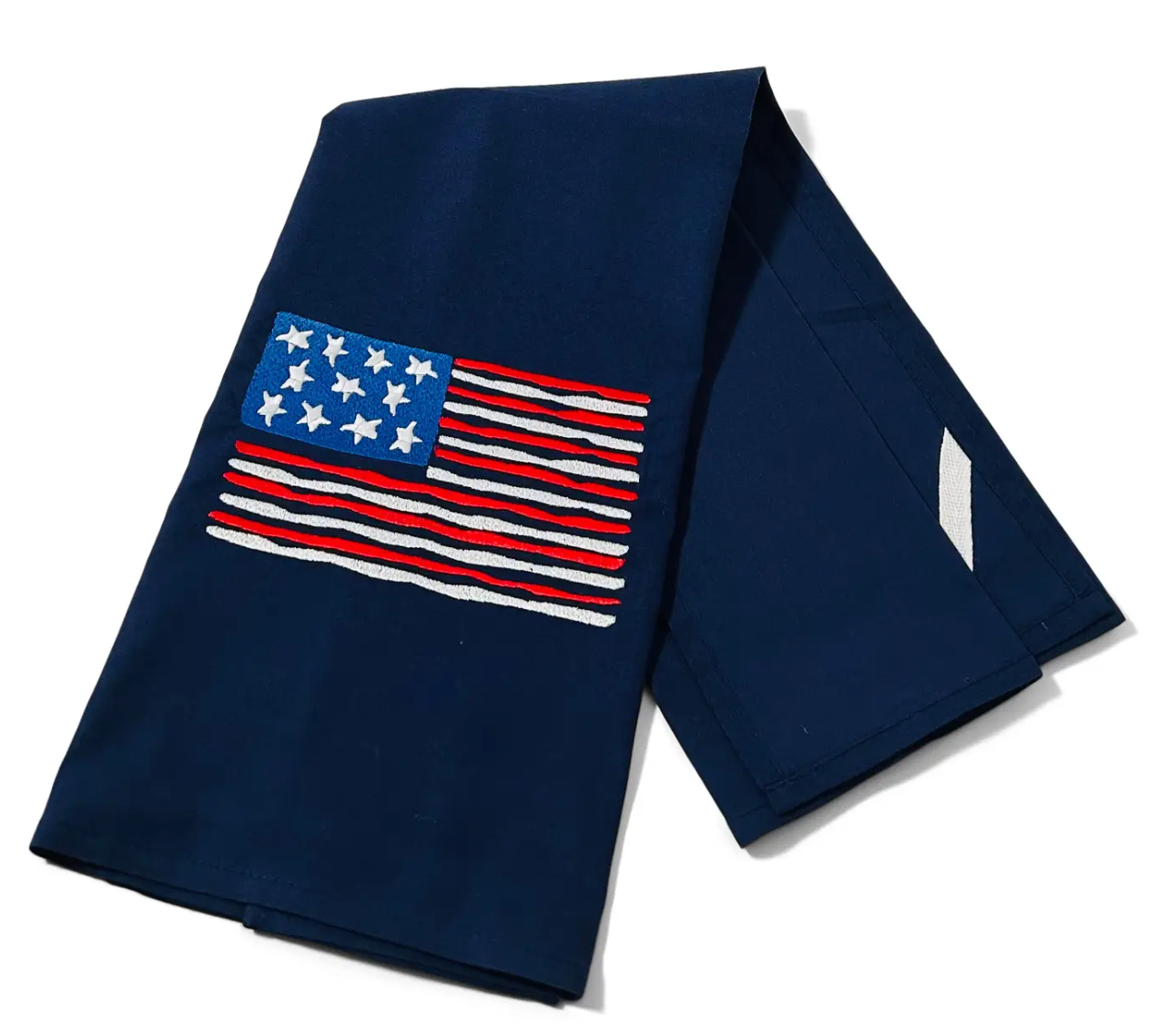 Wavy Flag Patriotic on navy