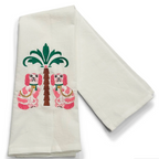 Staffordshire Dogs with Palm Tree on white