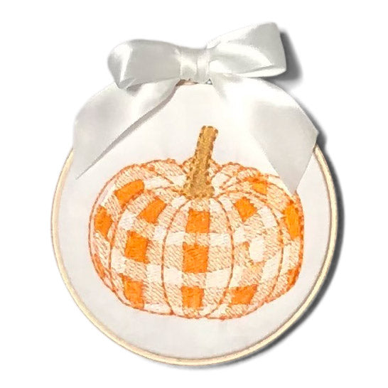 Ornament - Gingham Pumpkin