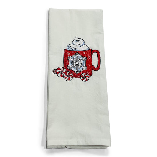 Cup of Peppermint Cocoa Holiday Towel