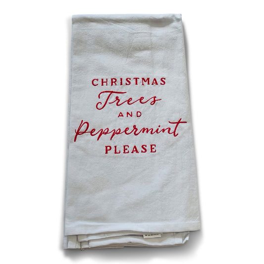 Christmas Trees Peppermint Please Holiday Towel