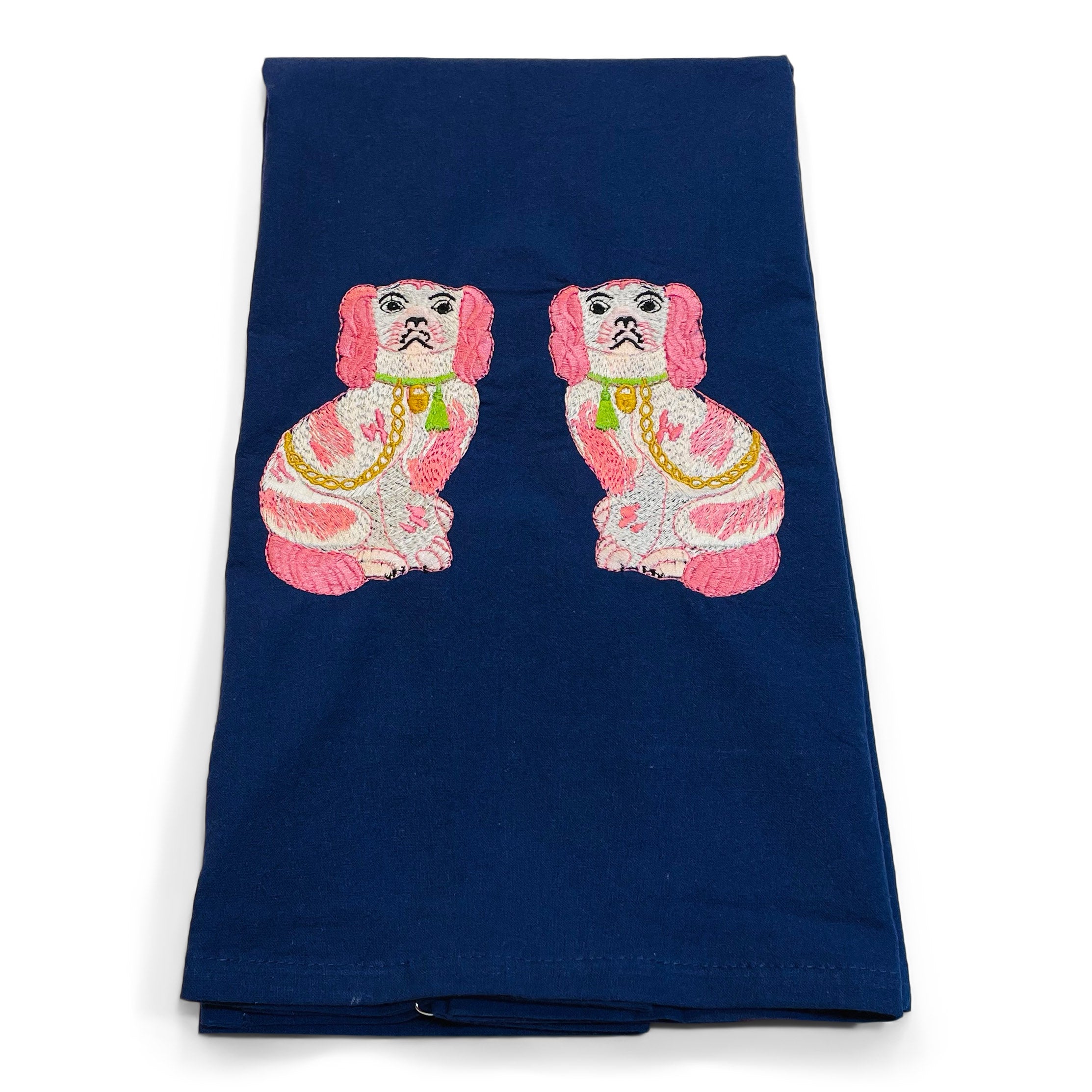 Pink Staffordshire Dogs Pair