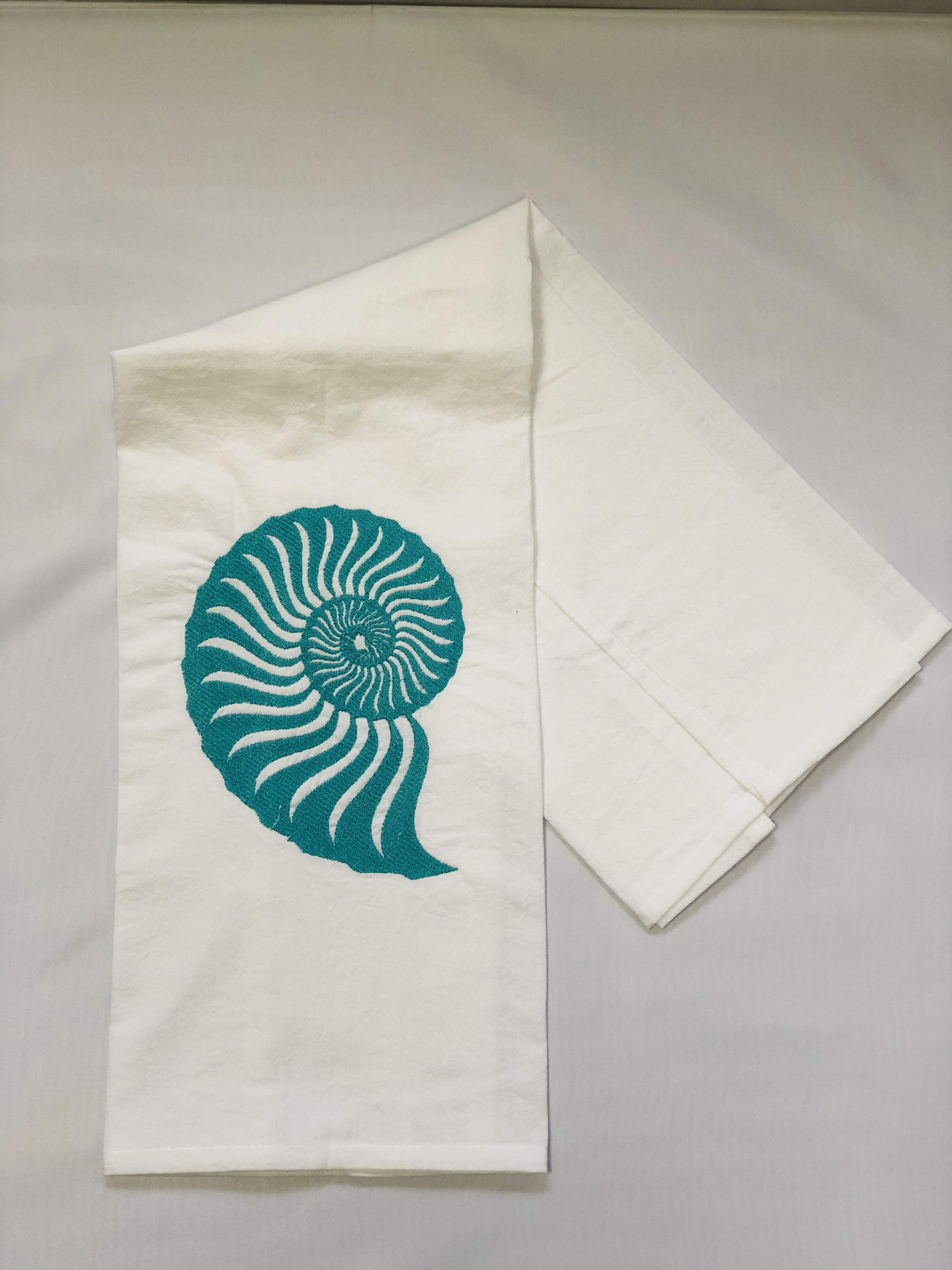 Turquoise Teal Nautilus Shell