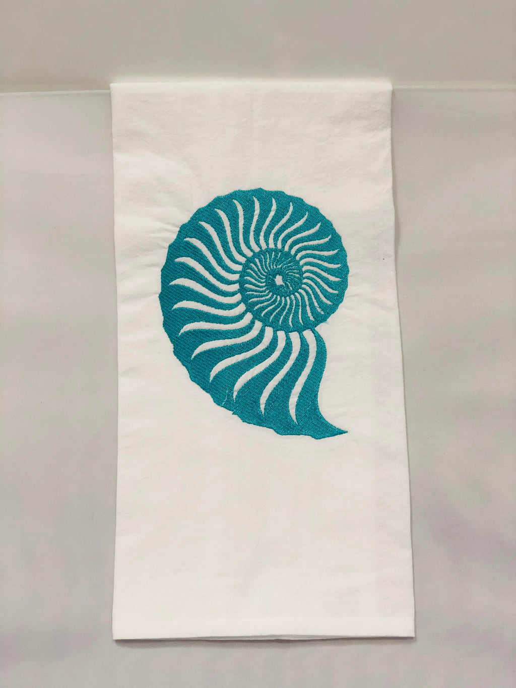 Turquoise Teal Nautilus Shell