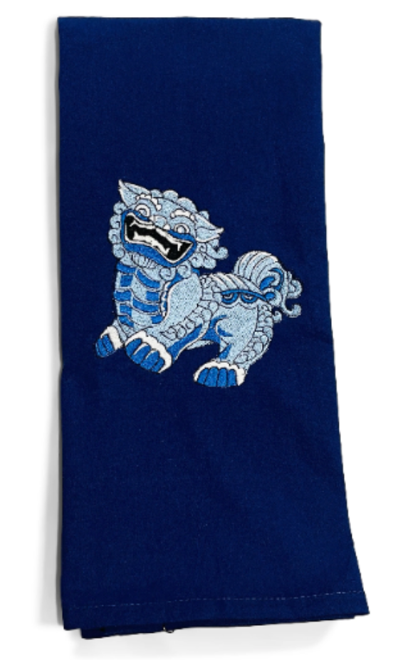 Chinoiserie Foo Dog Dish Towel