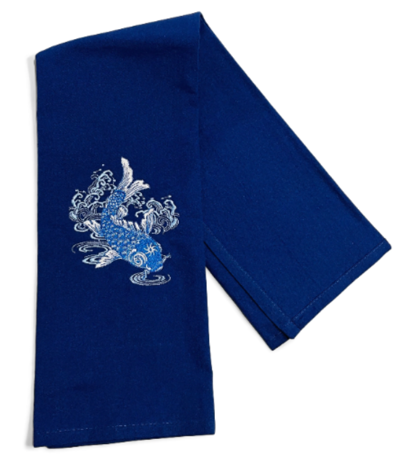 Chinoiserie Koi Fish Dish Towel
