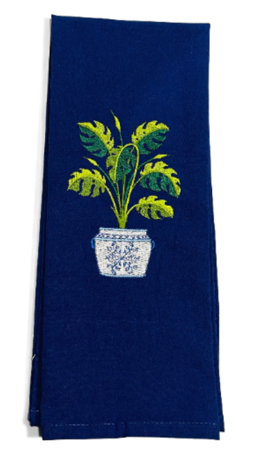 Chinoiserie Monstera Plant Dish Towel