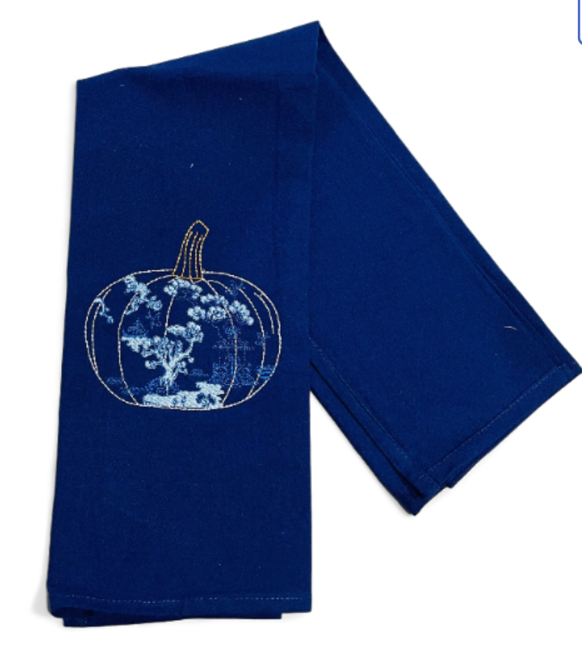 Chinoiserie Pumpkin Dish Towel
